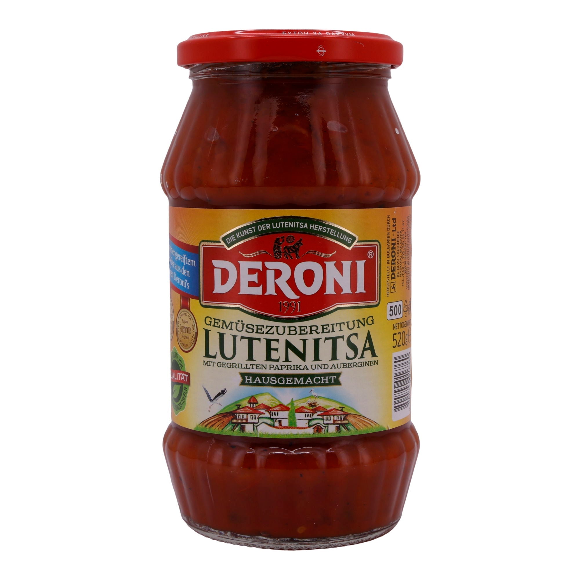 Gemüsezubereitung Deroni | Lutenitsa | Mit gegrillter Paprika & Auberginen | 520g DERONI